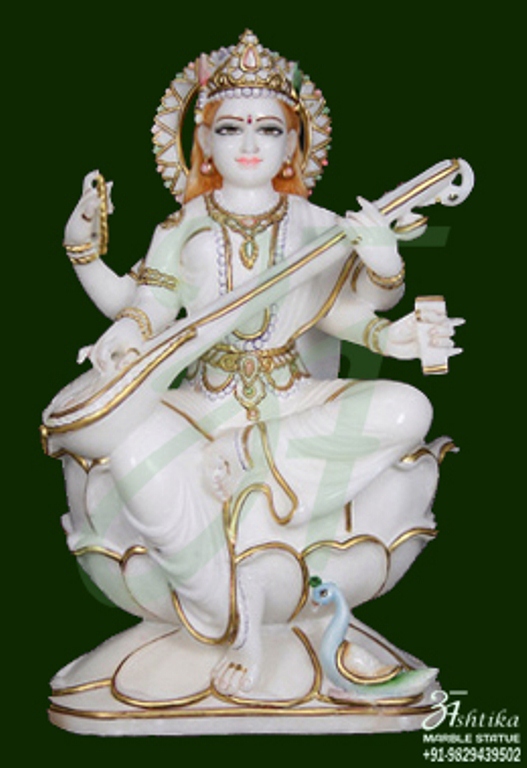 Saraswati Marble Idol