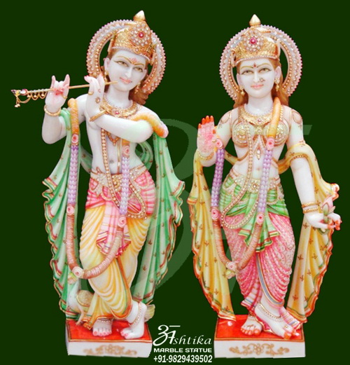 Marble Radha Krisha Statues