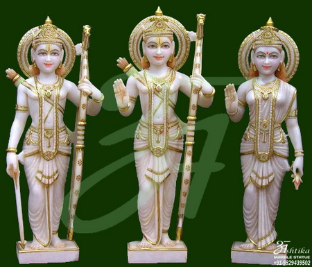 Marble Ram Sita Statues