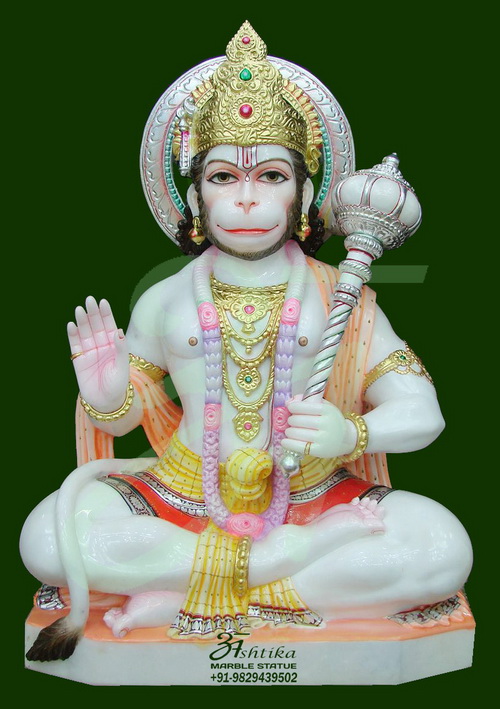 Marble Hanuman Murti In Makrana Marble