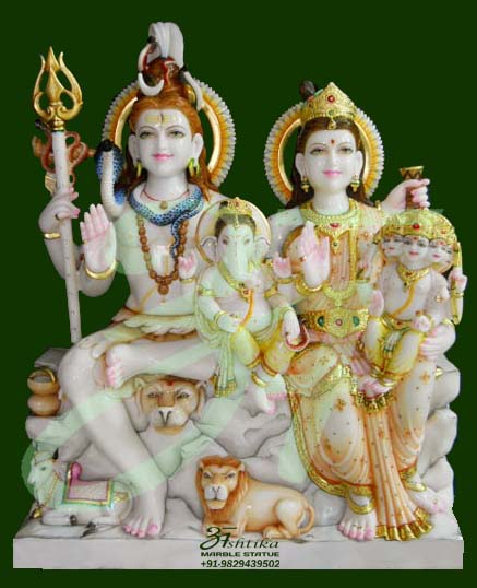 Marble Sankar Parvati Statue