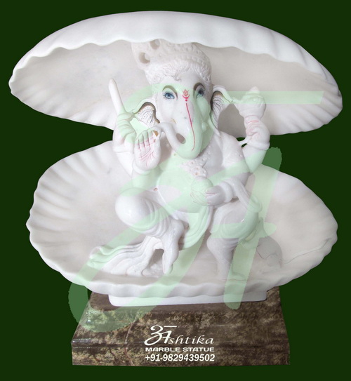 Marble Antique Ganesh Statue