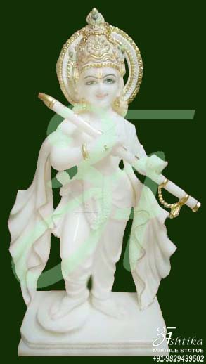Marble Statue Of Lord Krishna