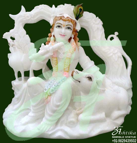 Marble Makhan Chor Krishna Ji Statue