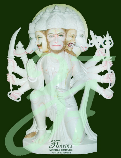 Snow White Hanuman Sculpture