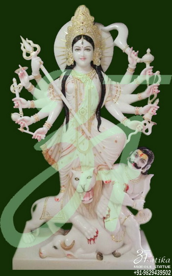Marble Maa Mahishasuri Idol