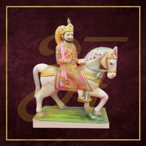 Ramdev baba marble statue 02