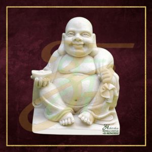 Laughing Buddha Marble Statue