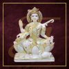 Saraswati Marble Statue 02